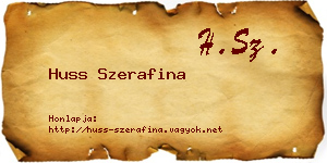 Huss Szerafina névjegykártya